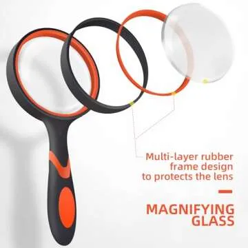 SHENGQIDZ 2 Pack Magnifying Glass - Clarity & Comfort