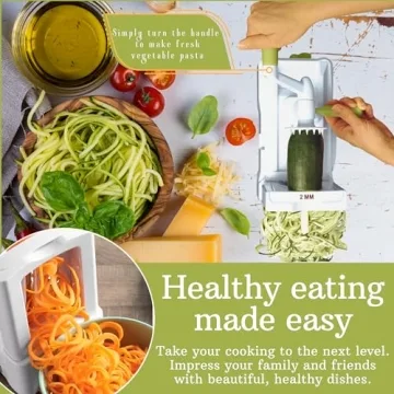Brieftons 5-Blade Vegetable Spiralizer for Healthy Cooking