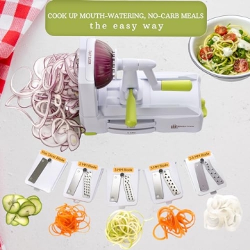 Brieftons 5-Blade Vegetable Spiralizer for Healthy Cooking