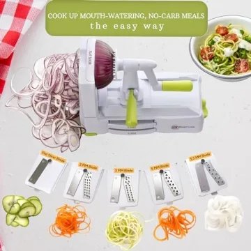Brieftons 5-Blade Vegetable Spiralizer for Healthy Cooking