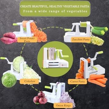 Brieftons 5-Blade Vegetable Spiralizer for Healthy Cooking