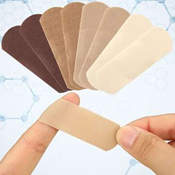 Sosation 200 Count Skin Tone Bandages Flexible Fabric Adhesive Bandages Wound Care First Aid Favor f...