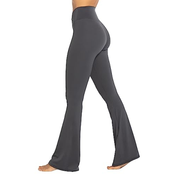 Sunzel Flare Leggings - Crossover Yoga Pants with Tummy Control & Flare Design