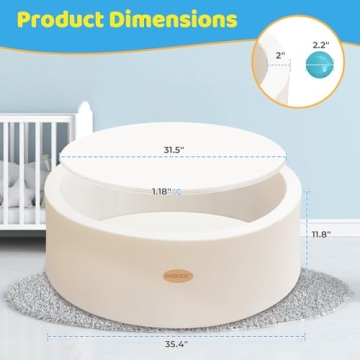 HARBOLLE Baby Ball Pit Soft Indoor Outdoor Playpen