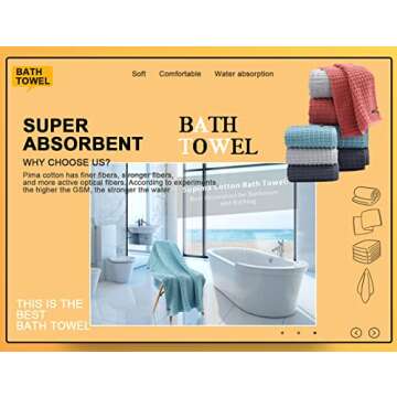 Bath Towels Clearance Prime - Luxurious 100% Pima Cotton Towel Sets