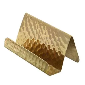Stylish GoCraft Brass Business Card Holder for Professionals