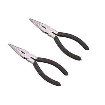 2 Pack Edward Tools Long Nose Pliers 6” – Durable, Versatile Drop Forged Steel
