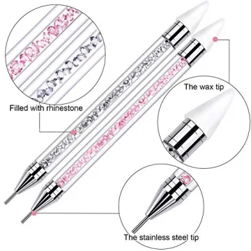 Tatuo 2-Piece Rhinestone Picker for Nail Art and Crafts