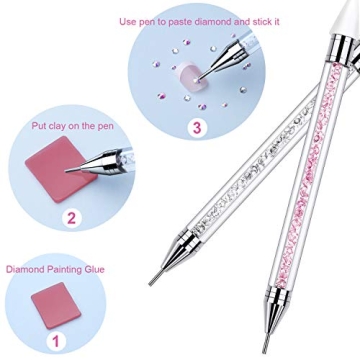 Tatuo 2-Piece Rhinestone Picker for Nail Art and Crafts