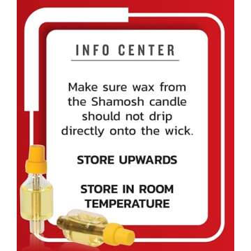 Ner Mitzvah Pre-Filled Menorah Oil Cup Candles - Hanukkah Ohr Lights - 100% Olive Oil with Cotton Wick in Glass Cup - Small Size, 44 per Pack, Burns Approx. 1 1/2 Hrs