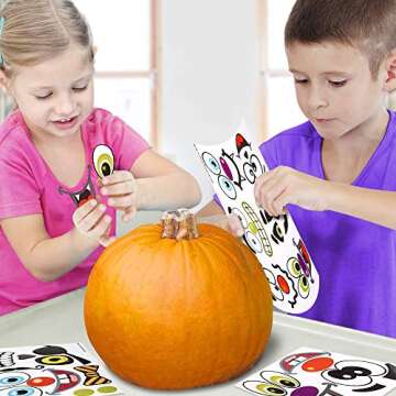 ArtCreativity Halloween Pumpkin Decorating Stickers for Kids
