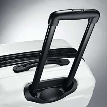 Samsonite Omni PC Hardside Expandable Luggage with Spinner Wheels, Checked-Medium 24-Inch, White