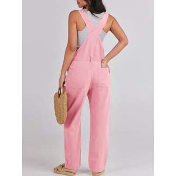ANRABESS Womens Jean Overalls Loose Fit Adjustable Strap Denim Jumpsuits Rompers Bib Overall 2025 Sp...