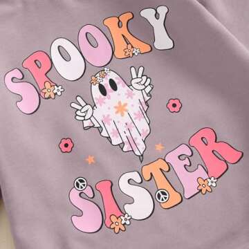 Molgkyo Newborn Baby Girl Boy Halloween Outfit Long Sleeve Pumpkin Ghost Sweatshirt Romper Oversized Bodysuit Fall Clothes