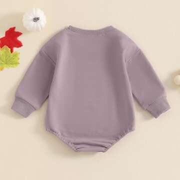 Molgkyo Newborn Baby Girl Boy Halloween Outfit Long Sleeve Pumpkin Ghost Sweatshirt Romper Oversized Bodysuit Fall Clothes