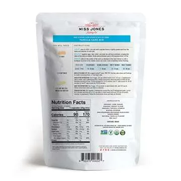 Miss Jones Baking Organic Yellow Cake and Cupcake Mix, Non-GMO, Vegan-Friendly, Moist and Fluffy: Va...
