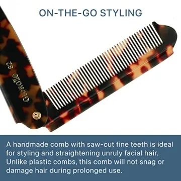 Giorgio G82 Folding Pocket Comb for Men, Stylish Effortless Grooming