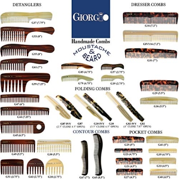 Giorgio G82 Folding Pocket Comb for Men, Stylish Effortless Grooming