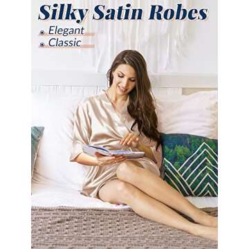 Geyoga Embroidered Wedding Kimono Robe Set for Bride & Bridesmaids