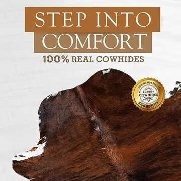 Sunshine Cowhides 100% Genuine Dark Brindle Tricolor Cowhide Rug - Modern Style Animal Skin Rug & Floor Carpet - Home Decor Area Rug for Living Room, Bedroom, Office & Kitchen Decor - Large (6x6-7ft)