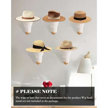 CHADWICK Mannequin Head Wall Mount - Ultimate Hanging Wig Stand and Display Holder