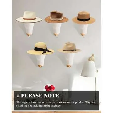 CHADWICK Mannequin Head Wall Mount - Ultimate Hanging Wig Stand and Display Holder