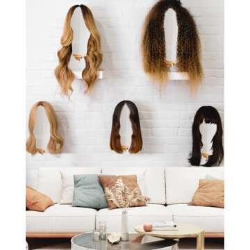 CHADWICK Mannequin Head Wall Mount for Wigs and Hats