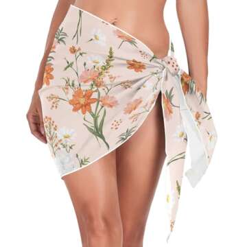 Lavender Daisy Women's Sarong Wrap - Beach Cover-Up