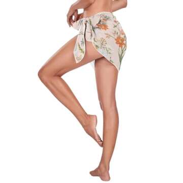 Lavender Daisy Women's Sarong Wrap - Beach Cover-Up