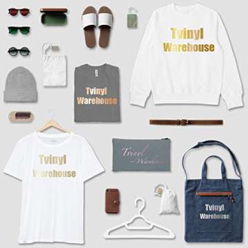 Tvinyl Warehouse Gold Iron on Vinyl Foil HTV Heat Transfer Vinyl for T-Shirt 12" X 10"(Pack of 3)