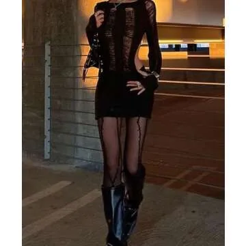 ROAONOCOMO Long Sleeve Backless Mini Dress