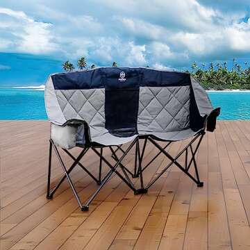 Coastrail Outdoor Double Camping Chair for Couples