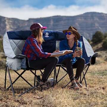 Coastrail Outdoor Double Camping Chair for Couples