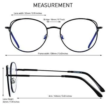 ANDWOOD Blue Light Blocking Glasses Women Cat Eye Computer Eyeglasses Metal Frame Hipster 2 Pack Gold Black