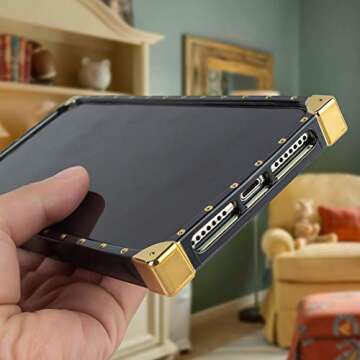 Square Case Compatible iPhone 11 2019 6.1 Inch Pink Lips Luxury Elegant Soft TPU Shockproof Protective Metal Decoration Corner Back Cover Case iPhone 11 Case