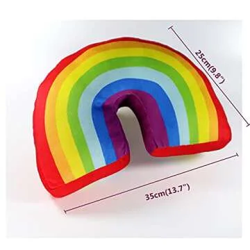 Poitemsic Rainbow Plush Pillow - Soft Kids Cushion
