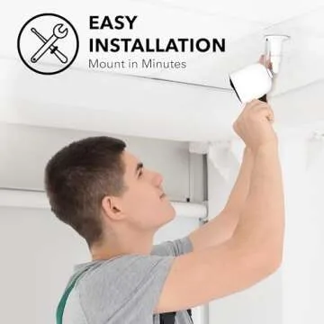 Wasserstein Adjustable Metal Wall Mount Compatible with Arlo Essential/XL Gen 2/Arlo Pro/2/3/4/Arlo Pro 5s/Ultra/Ultra 2 & Others - Ring Stick Up Cam Pro Battery, Wyze Cam Outdoor/Pan (2-Pack, White)