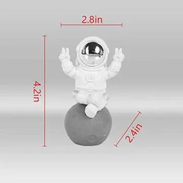 Ecacon Astronaut Figurine - Unique Home & Gift Decor