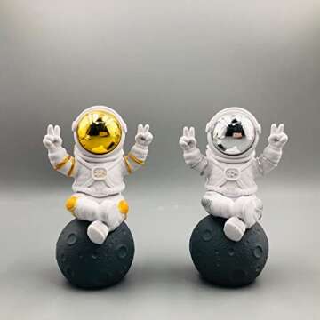 Ecacon Astronaut Figurine - Unique Home & Gift Decor