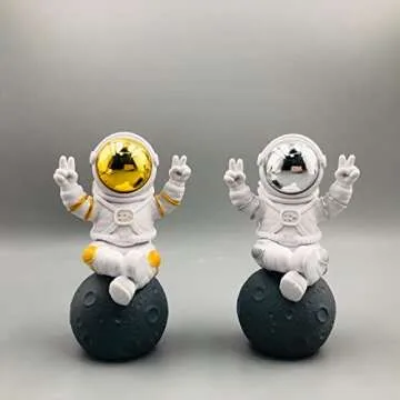 Ecacon Astronaut Figurine - Unique Home & Gift Decor