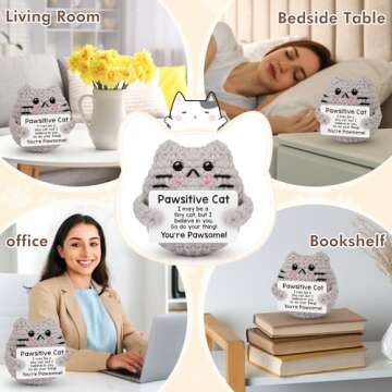 Charming Positive Crochet Cat Gift for All Ages