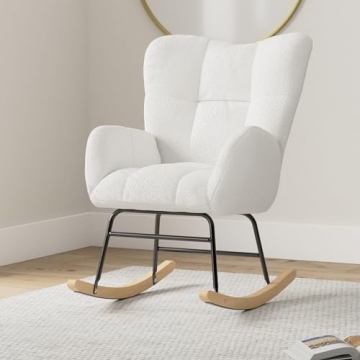 Ugijei Rocking Chair Nursery - Soft Teddy Glider Rocker