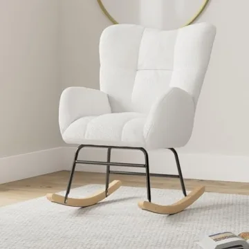 Ugijei Rocking Chair Nursery - Soft Teddy Glider Rocker