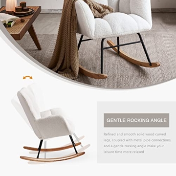 Ugijei Rocking Chair Nursery - Soft Teddy Glider Rocker