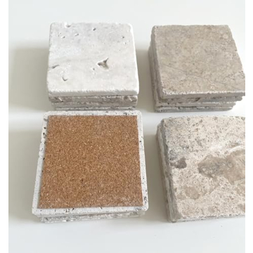Handmade Noce Travertine Coasters Set of 4 Elegant & Practical