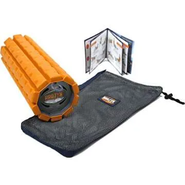 Brazyn Morph Foam Roller (Bravo-Orange): Collapsible Travel Foam Roller for Back Pain Relief, Workout Muscle Recovery, Back Massager, Deep Tissue Leg Massage, Back Cracker, Stretcher; Small, Portable