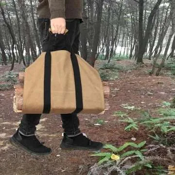Firewood Carrier, Wood Carrier for Firewood, Log Bag Firewood Storage Outdoor, Firewood Carriers with Handles