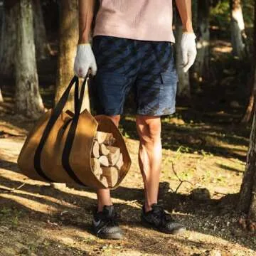 Firewood Carrier, Wood Carrier for Firewood, Log Bag Firewood Storage Outdoor, Firewood Carriers with Handles