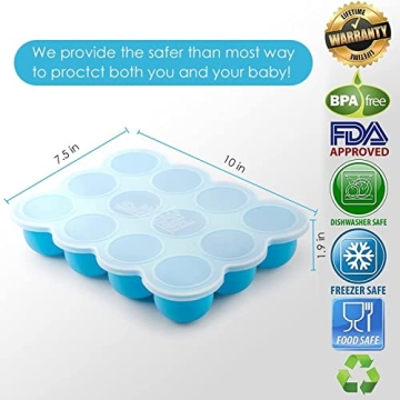 Samuelworld Baby Food Storage Container - BPA Free Silicone Tray