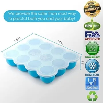 Samuelworld Baby Food Storage Container - BPA Free Silicone Tray